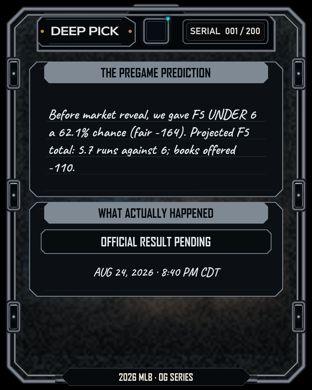 F5 UNDER 6 collectible back