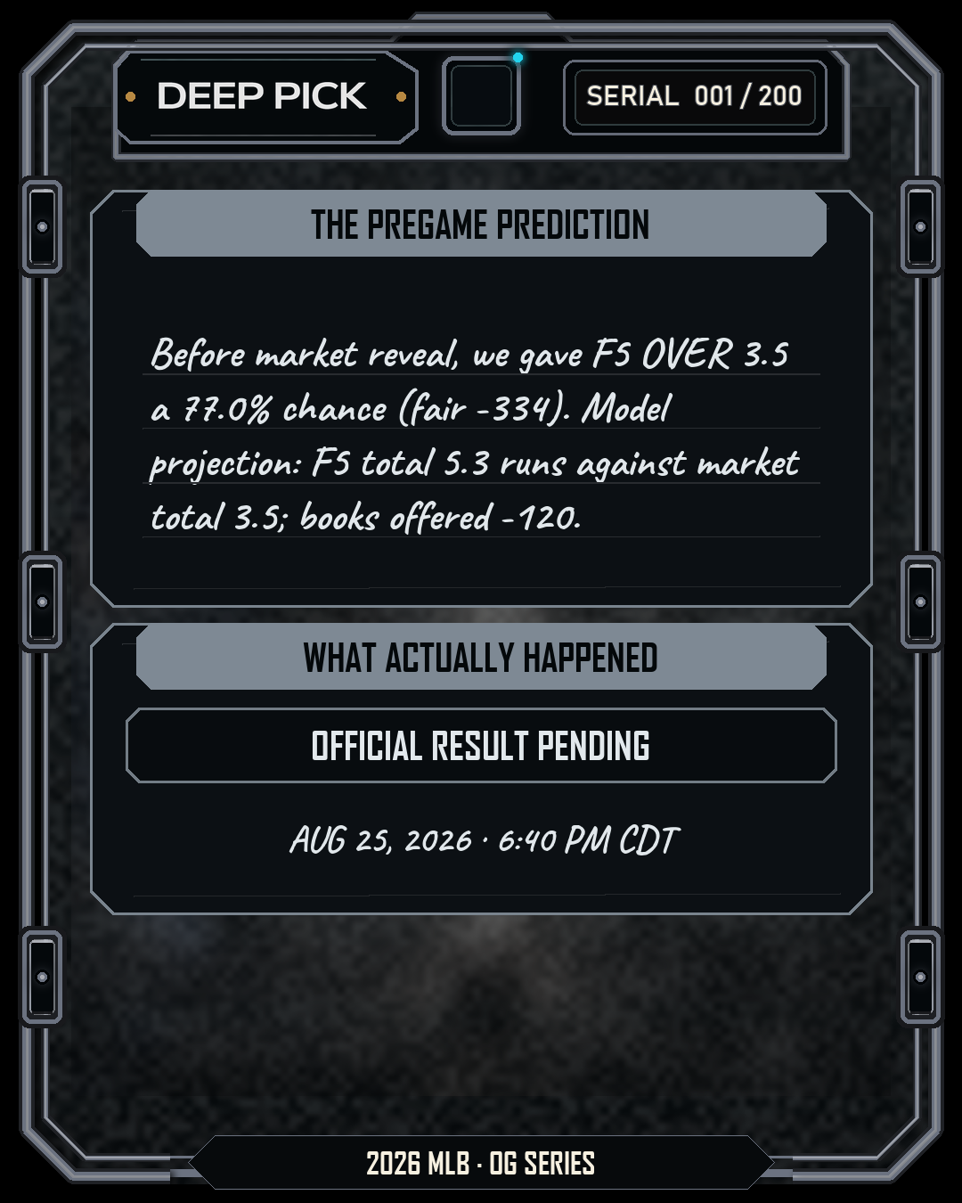 F5 OVER 3.5 collectible back