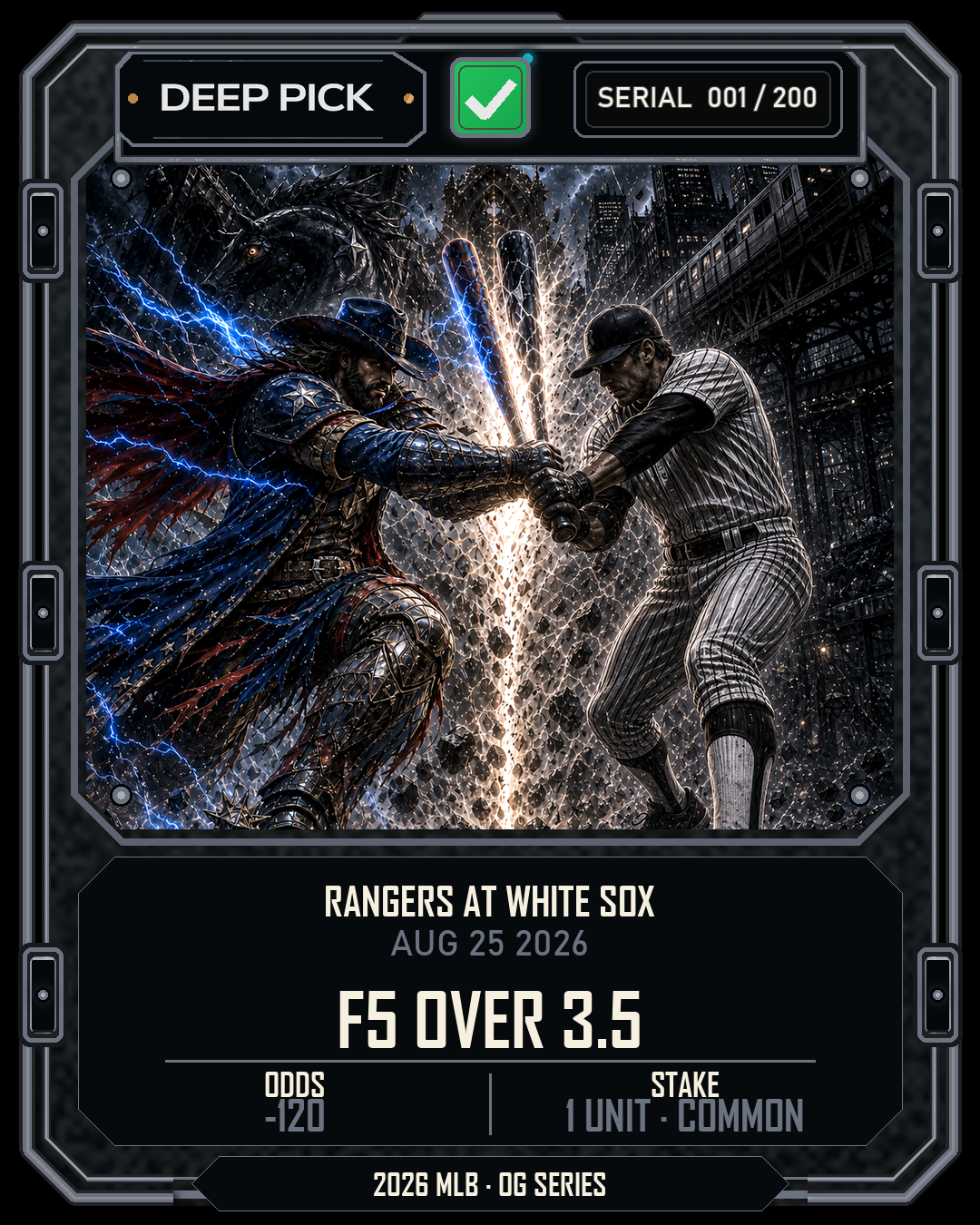 F5 OVER 3.5 collectible graded front